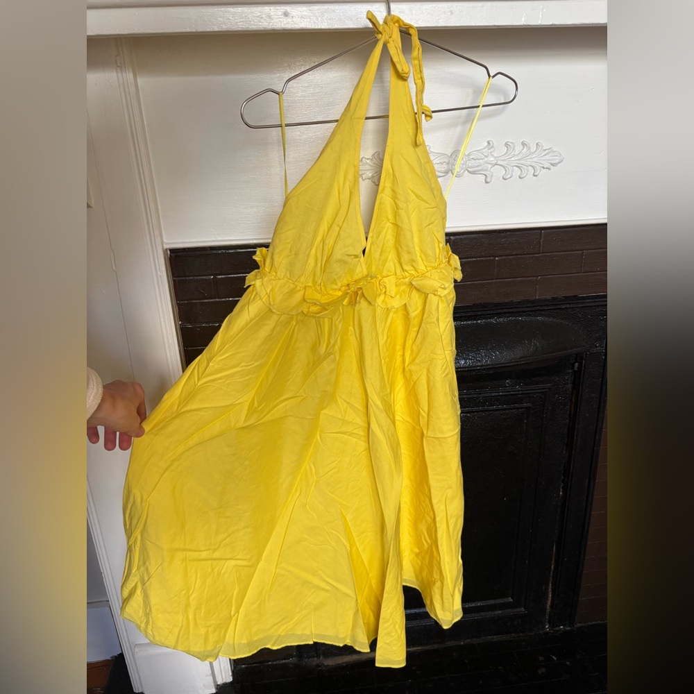 Susana Monaco Bright Yellow Halter Dress